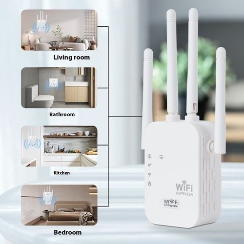 Cross Border WIFI Repeater 300M Signal Amplifier Home 4 Antenna Network Extender with 4x2.0dbi External Antennas Wall-Mounted