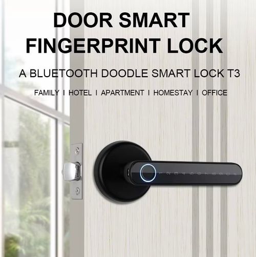 Graffiti Bluetooth Password Smart Lock Electronic Lock Handle Password Lock One-Pinch Open Handle Lock