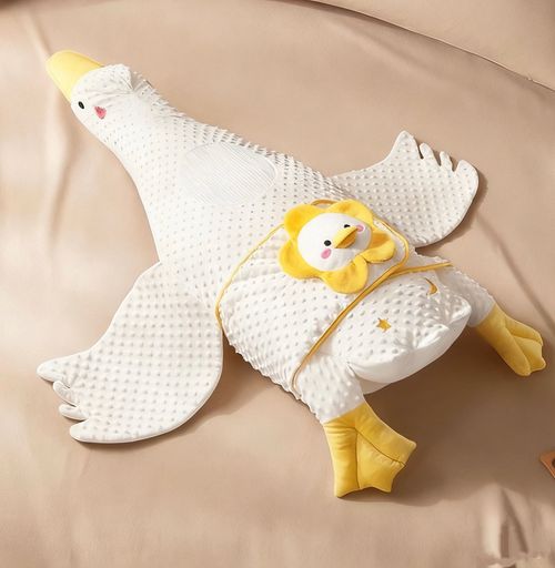 White Goose Baby Gas Relief Pillow Anti-Colic Tummy Time Soothing Tool for Newborns and Two-Month-Olds Magical Sleep Aid
