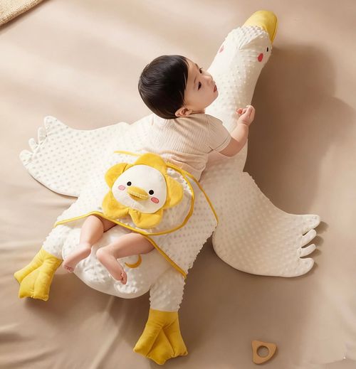 White Goose Baby Gas Relief Pillow Anti-Colic Tummy Time Soothing Tool for Newborns and Two-Month-Olds Magical Sleep Aid