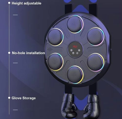 2025 New Arrival Intelligent for Bluetooth Music Boxing Trainer Home Gym Ring Adults Kids Reaction Training Music Boxing Machine