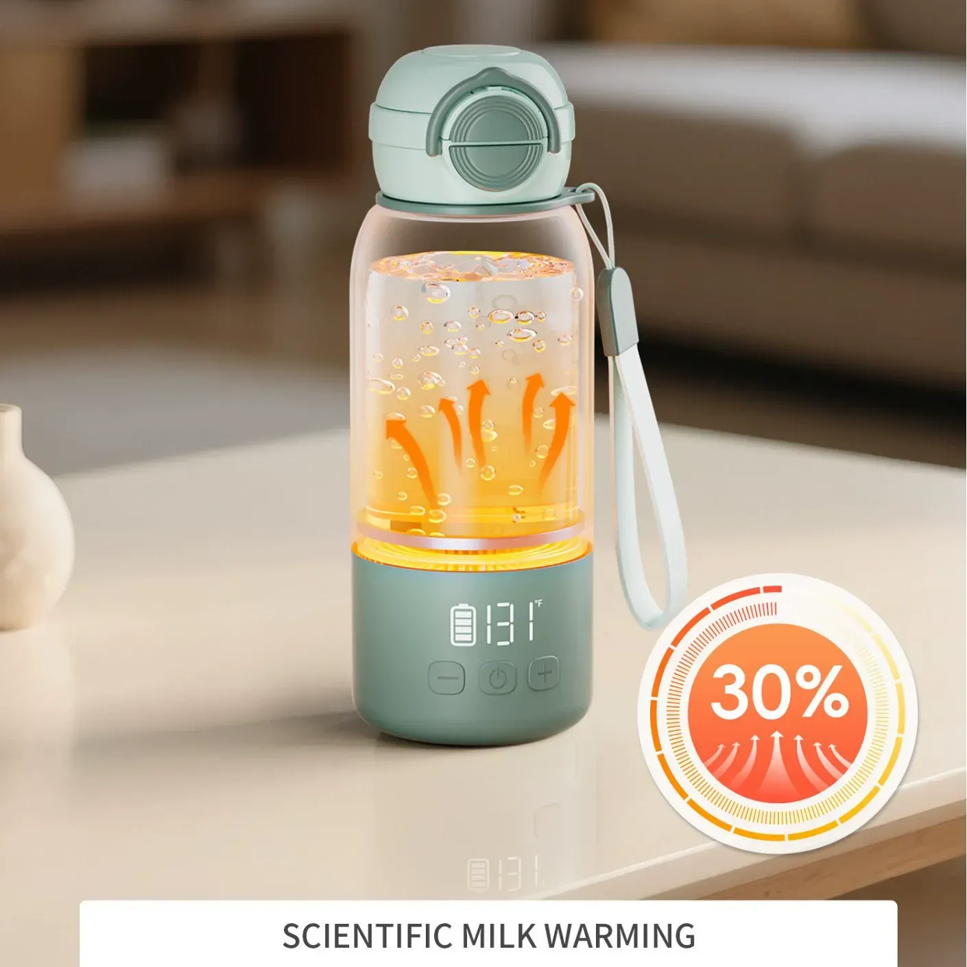 Best-selling electric heating cup, portable all-in-one cup for heating milk, essential for travel, quick heating for preparing and warming milk.