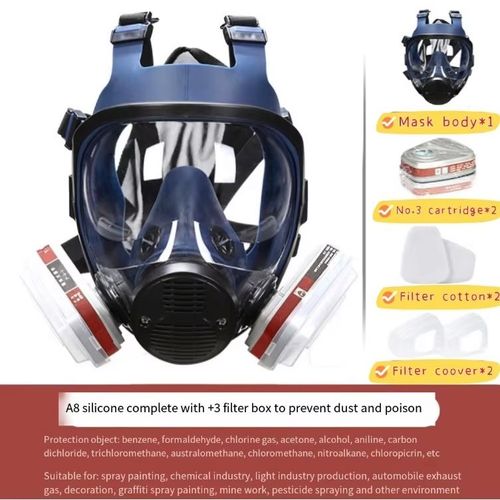 Reusable Gas Mask Body Spray Paint Special Chemical Full Face Adjustable Respirator
