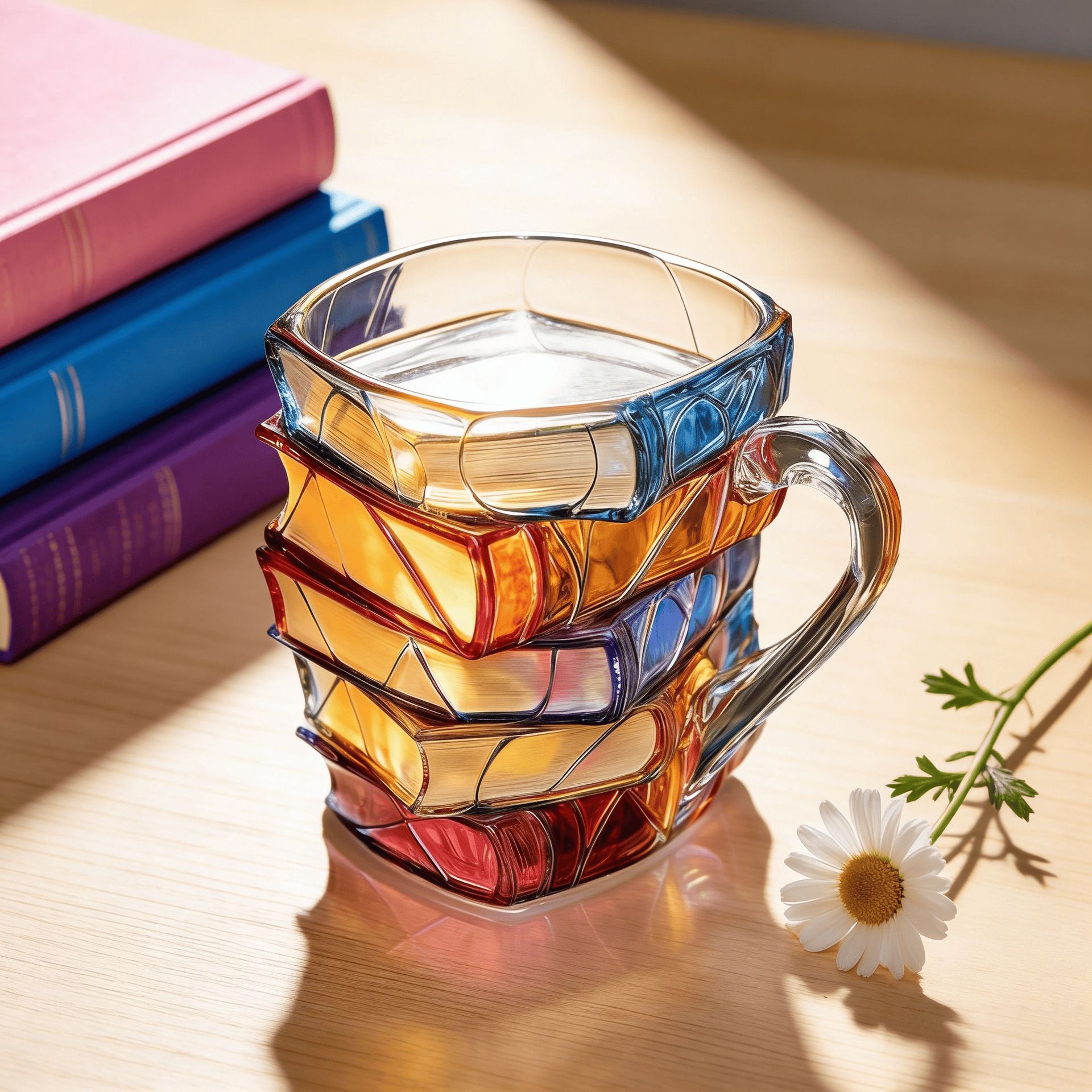 Hot Selling High Borosilicate 350ml Painted Book Mugs Creative Coffee Milk Tea Water Cups Business Gifts Water Drinking Bottles