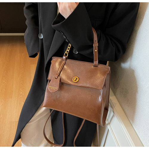 Hot 2025 retro multi-layered chain backpack, fashionable handbag