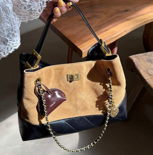 2025 new contrast color retro chain shoulder underarm bag handbag crossbody shoulder bag