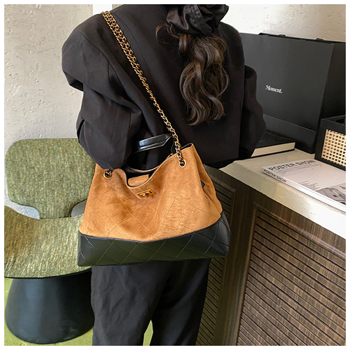Retro high-end chain bag women's autumn and winter tote bag large capacity high-value fashion underarm bag shoulder bag