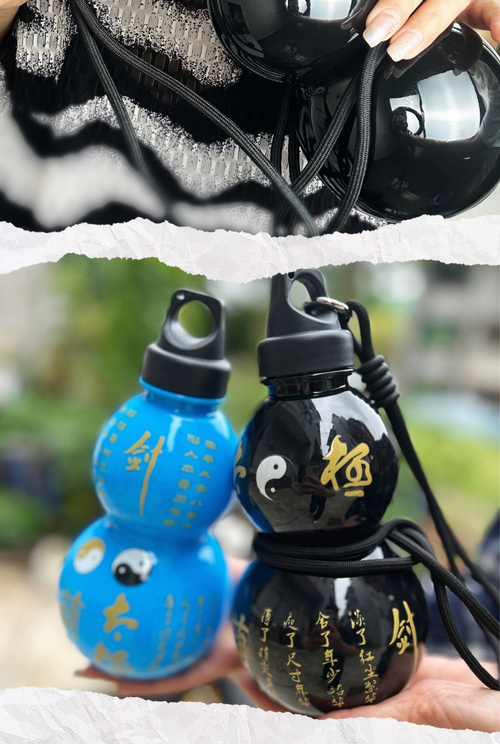 Large Capaci Gourd Aped Water Bottle Portable Plastic Cup for Men Student Travel Outdoor Cam Picnic High Aesthetic Value