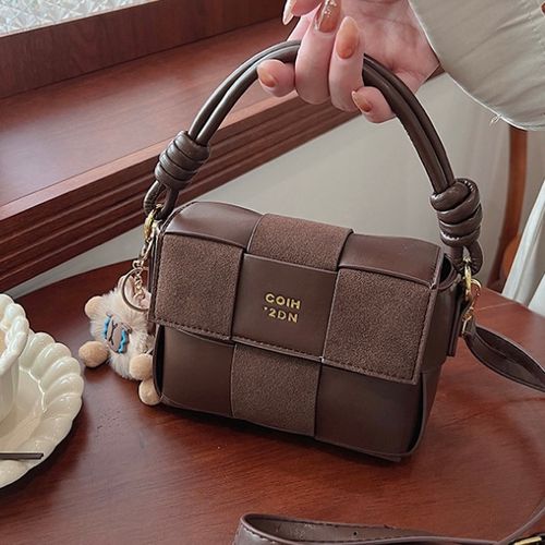 Stitching small square bag women's bag fashion handbag shoulder bag