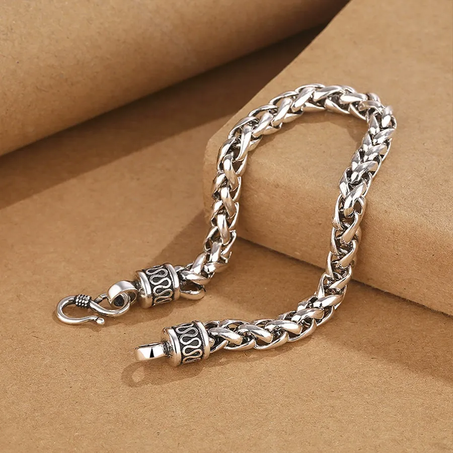 Vintage men's bracelet, personalized hand-woven bracelet, no fading