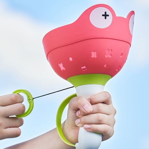 Manual Capture Game with 6 Discs, Flying Disc Launcher Toy, Outdoor Toys for Kids, Toddler Chasing Toy