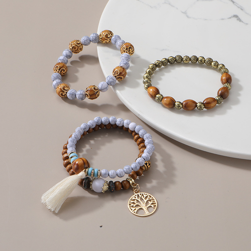 Hot selling new Bohemian bracelet creative tassel multi-layer beaded bracelet fashion jewelry