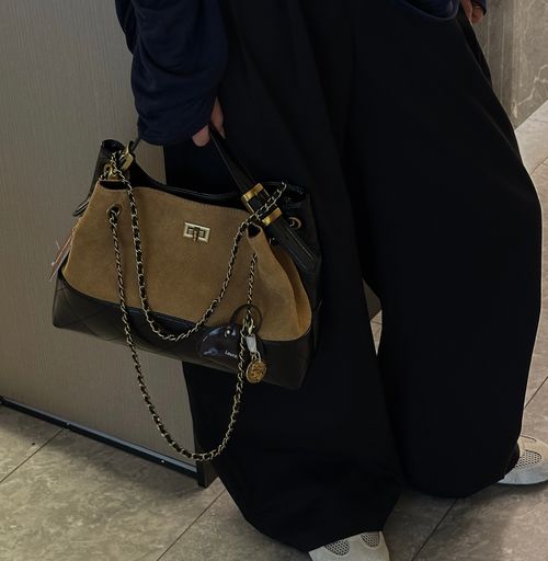 2025 new contrast color retro chain shoulder underarm bag handbag crossbody shoulder bag