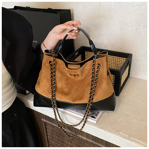 Retro high-end chain bag women's autumn and winter tote bag large capacity high-value fashion underarm bag shoulder bag