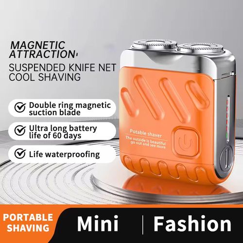 High Quality Mini Portable Electric Shaver Razor for Men Twin Blade Rechargeable IPX7 Waterproof Pocket-friendly（ Delivery in 3 days ）