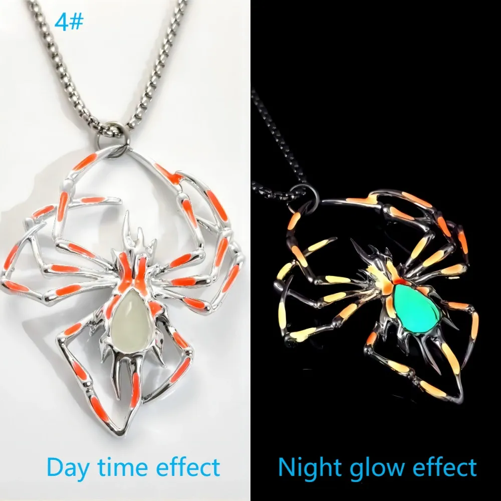 Halloween Creative Luminous Spider Necklace