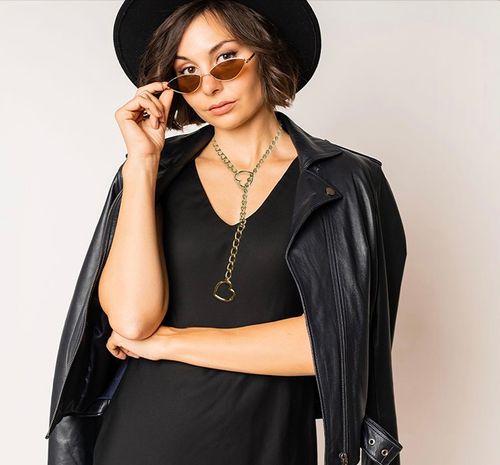 European and American Gothic Cuban chain personality love pendant fashion lasso adjustable love necklace