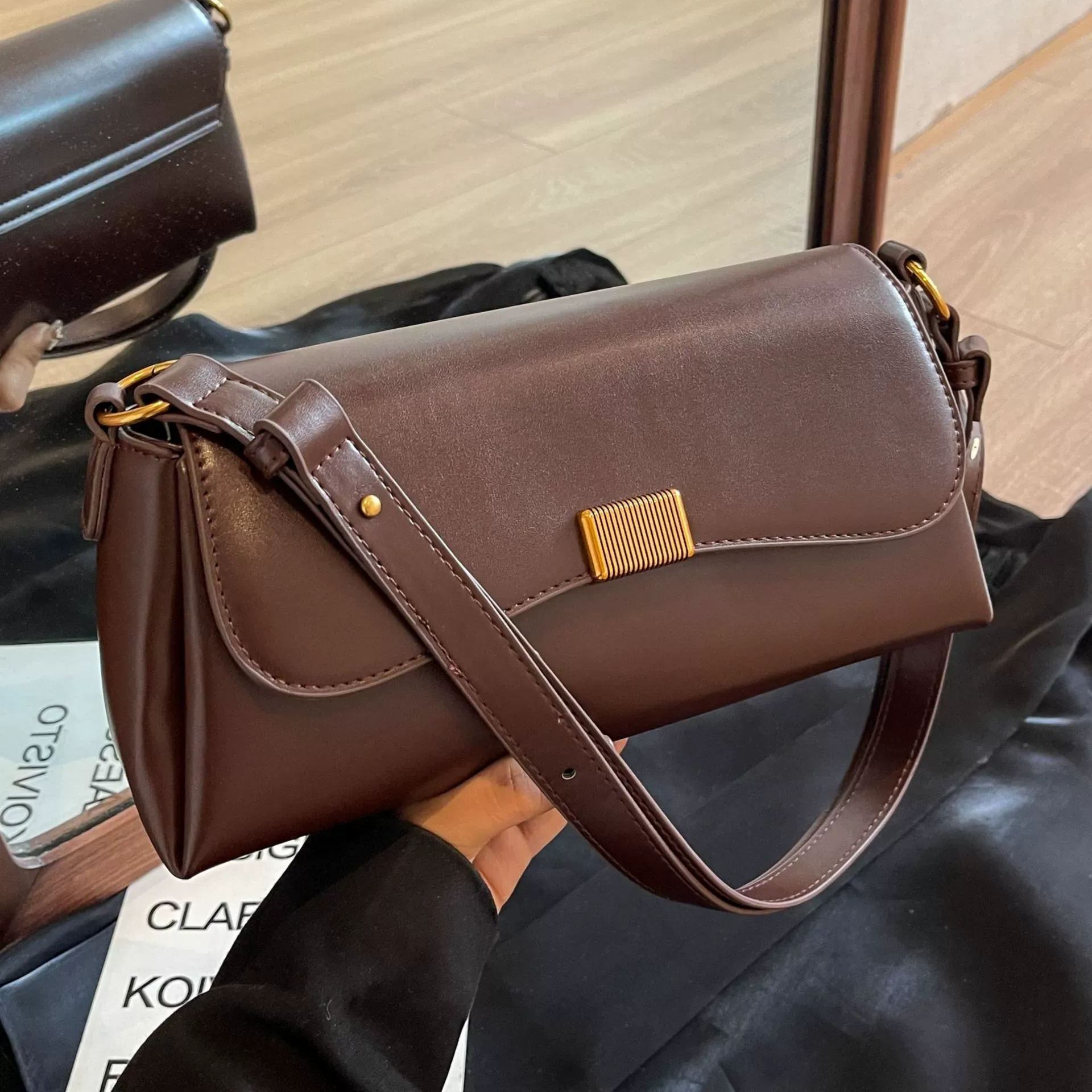 High-end baguette bag, new trendy women's underarm bag