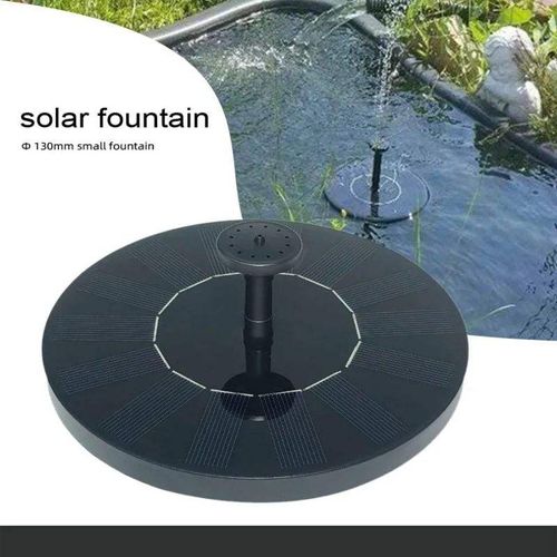 Solar Water Fountain Large Size Waterproof Color LED Lights Built-in Battery Rechargeable Outdoor Pump Bird Bath Pond