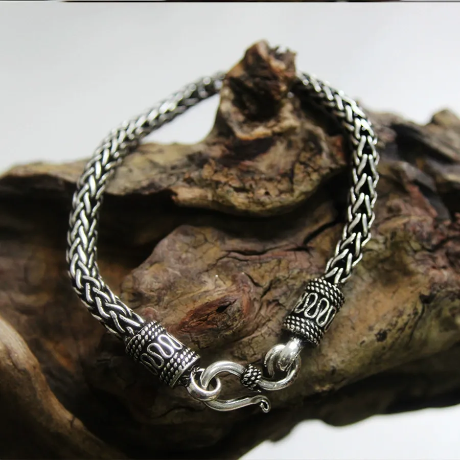 Vintage men's bracelet, personalized hand-woven bracelet, no fading