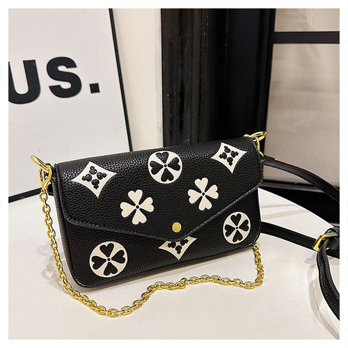 Fashion printed small square bag, shoulder and armpit three-in-one women's bag