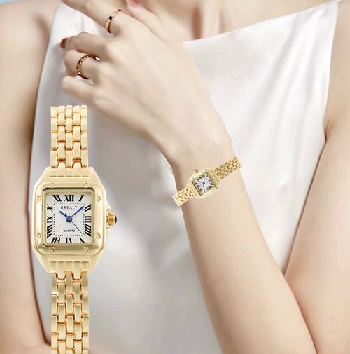 Classic retro square waterproof women's watch, a popular cross-border quartz watch.