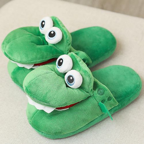Explosive Style Funny crocodile slippers Open Mouth to Walk Small crocodile Toy slippers Home Indoor Non-slip Cotton slippers
