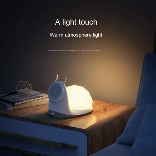 Creative New 15W Multifunctional Wireless Charging Stand Snail Pat Lamp Magnetic Fast Charging Station for Phone PC Earphone Use