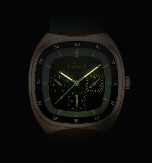 New Labaoli women's watch with silicone strap, large and waterproof watch