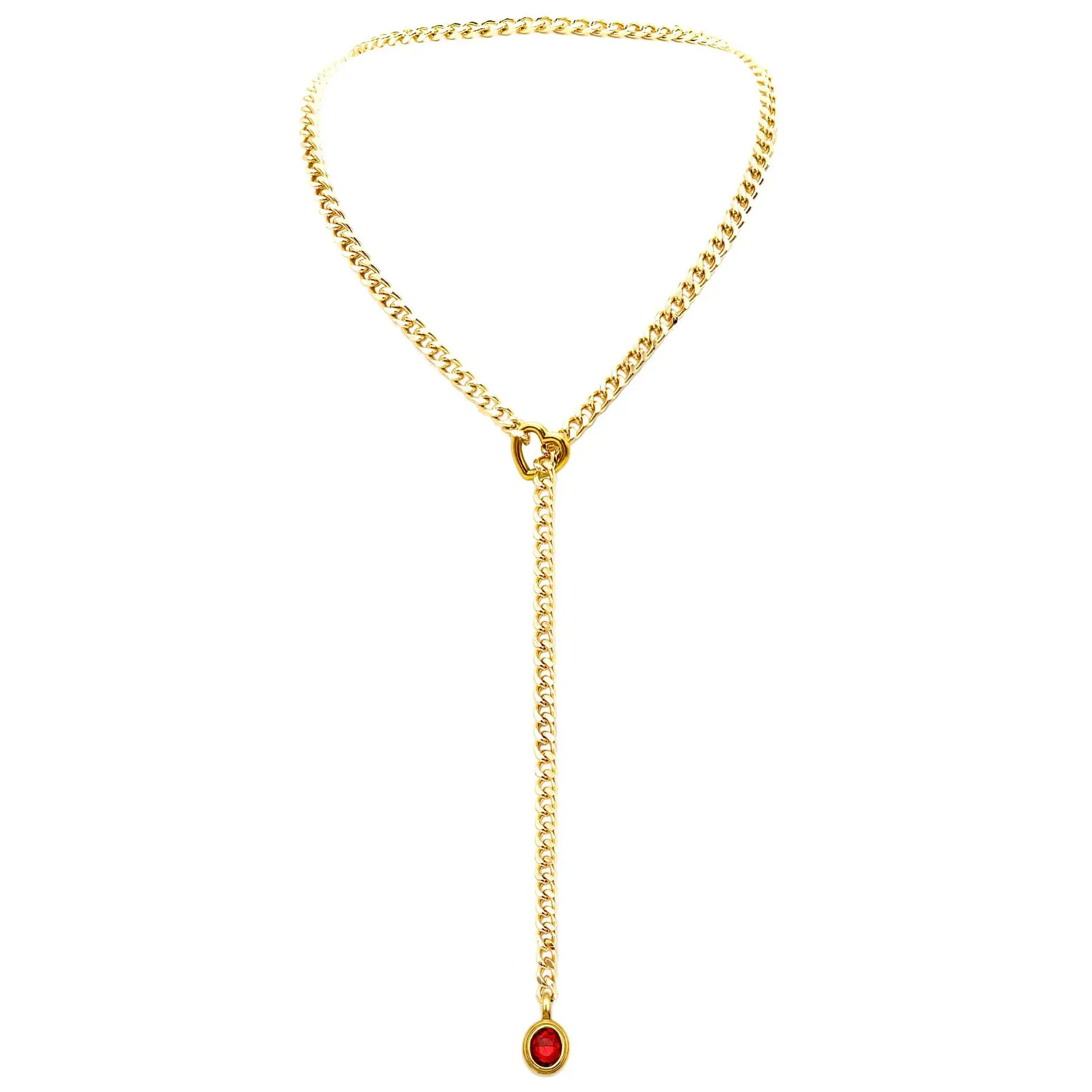Best-selling heart-shaped Cuban chain, adjustable clavicle chain jewelry