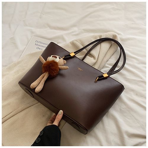 High-quality textured retro bag for women 2025 new large-capacity shoulder commuter bag fashionable personality tote bag