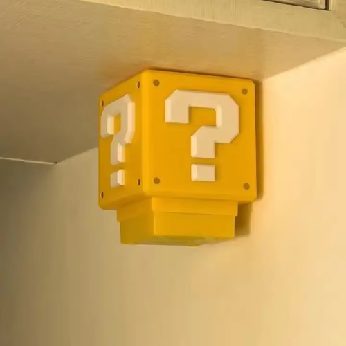 Mario Classic Game Ornaments Question Mark Light Square LED Atmosphere Lights