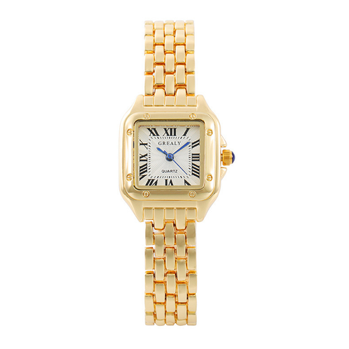 Classic retro square waterproof women's watch, a popular cross-border quartz watch.