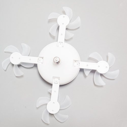 18-Inch High-End Ceiling Fan with Mute Light Simple Short ABS Blades Remote Control and DC Power Source