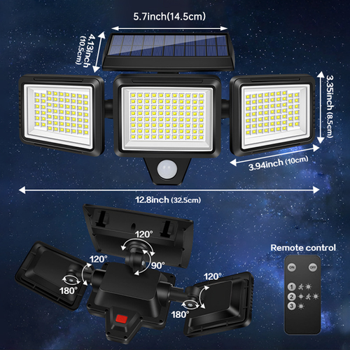 New smart sensor outdoor solar garden lights, wall lights for doorways and gardens, waterproof and energy-saving.