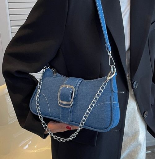 High-grade canvas small bag for women Summer fashion chain messenger bag shoulder underarm bag