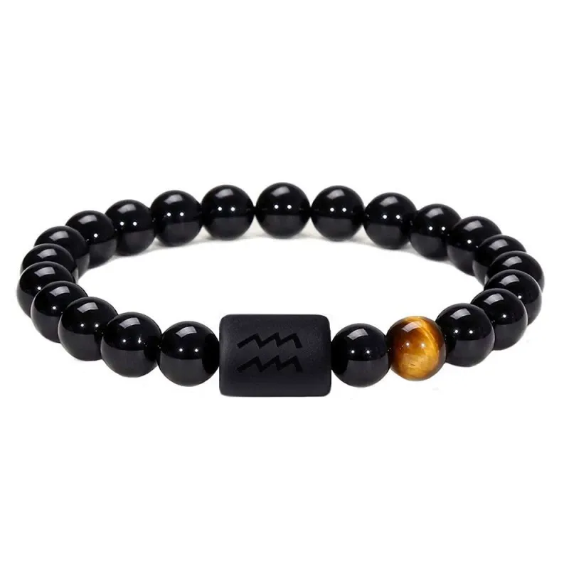 Natural yellow tiger eye stone bead bracelet, elastic bracelet hot sale