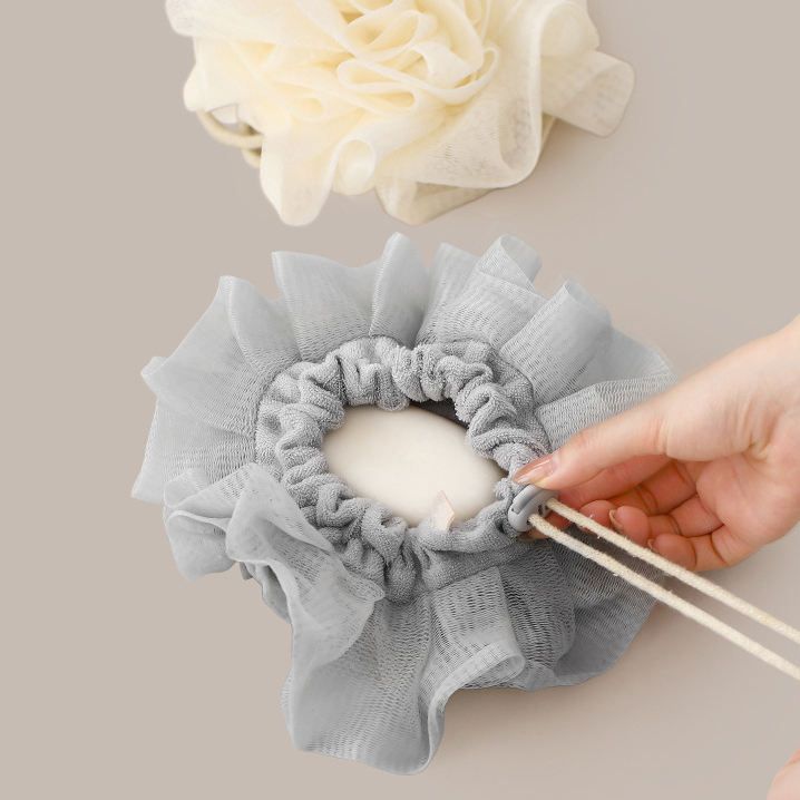 New Soap Bath Ball Multi-purpose Soap Foaming Net Drawstring Bath Shower Spongee Extra