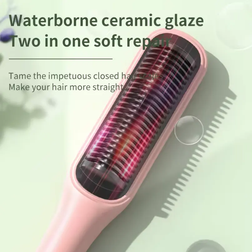 New Electric Hair Brush Dryer Hair Straightener Comb High Heat Customized Styling Brush
