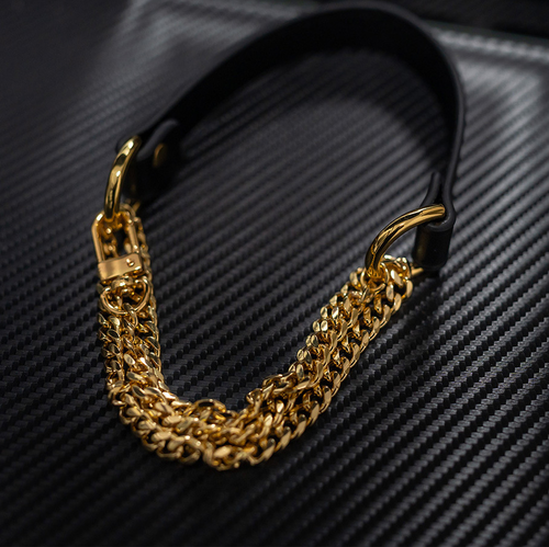 Cowhide collar female m collar y2k style Choker neck strap unisex high-end necklace