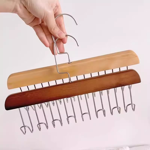 Solid Wood Storage Rack Fantastic Vintage Hook Hanger for Underwear Sling Tie Belt Bag Umbrella Hanging