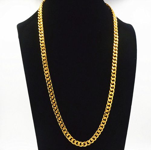 Stainless steel necklace, titanium steel decoration, Cuban chain, 18K gold-plated necklace （ Delivery in 3 days ）