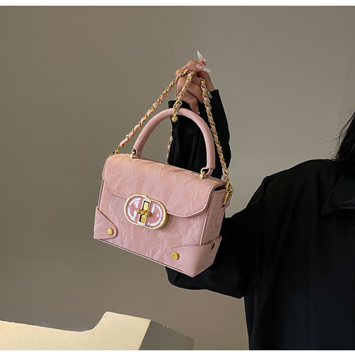 High-end silver small bag, popular small square handbag