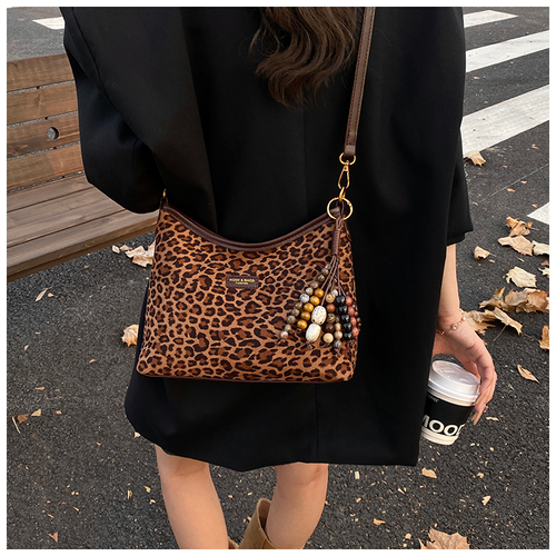 Leopard print shoulder bag women, new fashion tote crossbody bag
