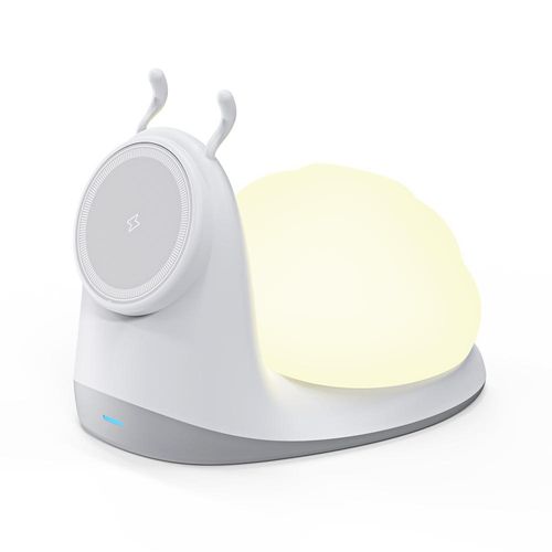 Creative New 15W Multifunctional Wireless Charging Stand Snail Pat Lamp Magnetic Fast Charging Station for Phone PC Earphone Use