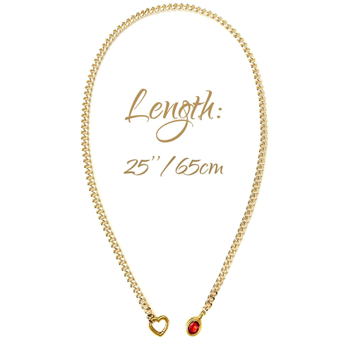 Best-selling heart-shaped Cuban chain, adjustable clavicle chain jewelry