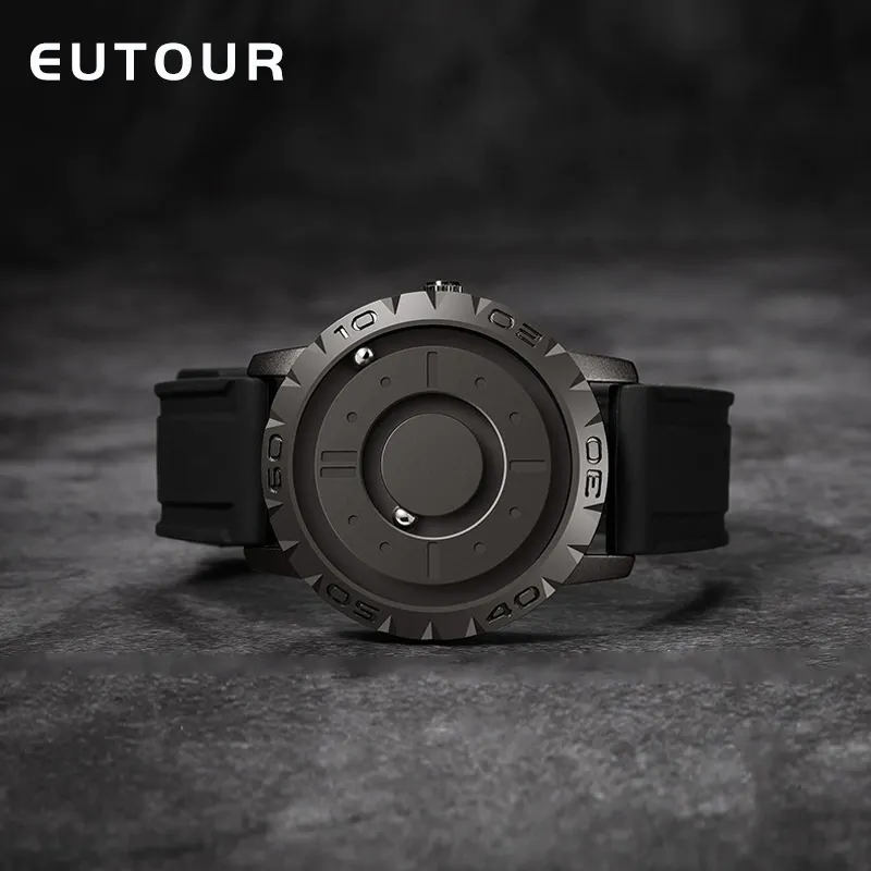 EUTOUR NAVIGATOR E030 Men's Magnet Pointer Quartz Movement Watch Magnetic Suspension Watch Band with Stylish Design