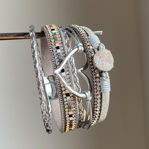 Hot selling Bohemian multi-layer leather bracelet, hand-woven bracelet