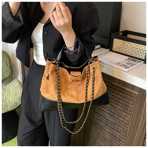 Retro high-end chain bag women's autumn and winter tote bag large capacity high-value fashion underarm bag shoulder bag