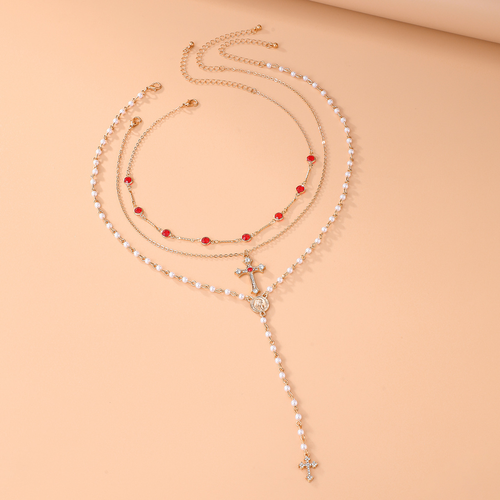 Fashionable metal chain stacking clavicle necklace